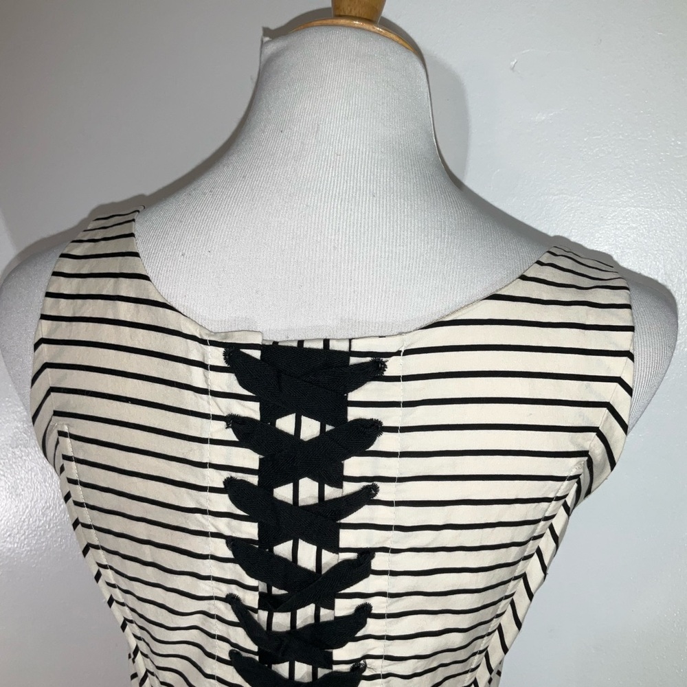 Corey Lynn Carter by Anthropologie Black and White Fit and Flare Midi Dress - Picture 9 of 13